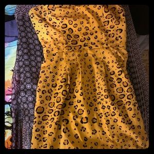 Cheetah print strapless mini dress